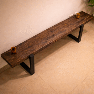 Live-Edge Pine Wood TV Unit