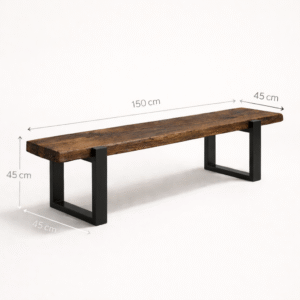 Live-Edge Pine Wood TV Unit