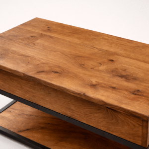 Live-Edge Lift-Top Table – Industrial Storage