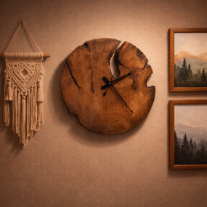 Live-Edge Wall Clock