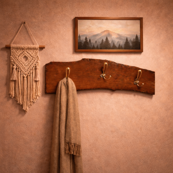 Live-Edge Mahogany Clothes Hanger