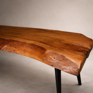 Live-Edge Coffee Table – Industrial Elegance