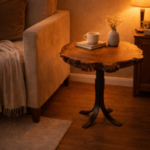 mahogany_sidetable01 (1) Round Mahogany Live Edge Side Table