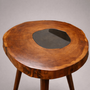 Camphor Wood Live Edge Tripod Table