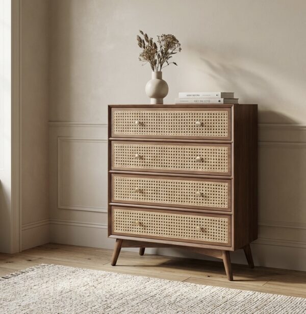 Handcrafted Wooden Cane Chest