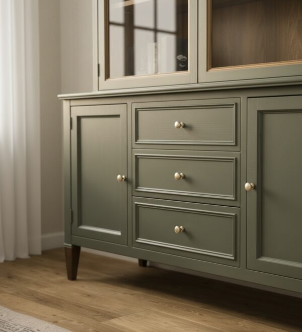 Handcrafted Wooden Display Cabinet