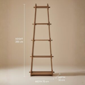 Minimalist Pine A-Frame Bookshelf