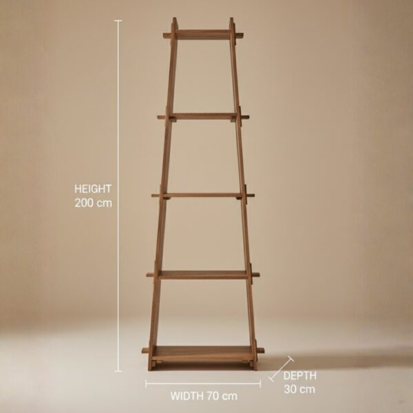 Minimalist Pine A-Frame Bookshelf