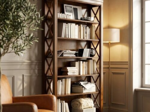 Pine Wood Display Bookcase