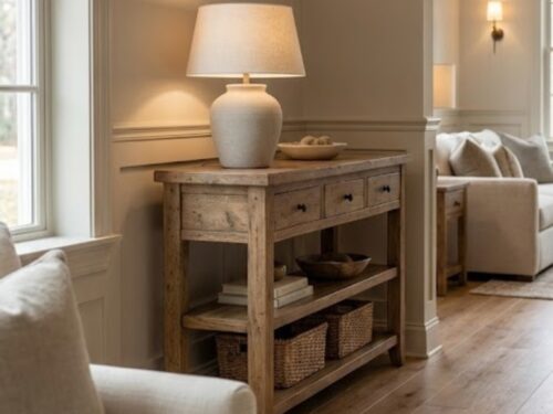 Farmhouse Pine Console Table