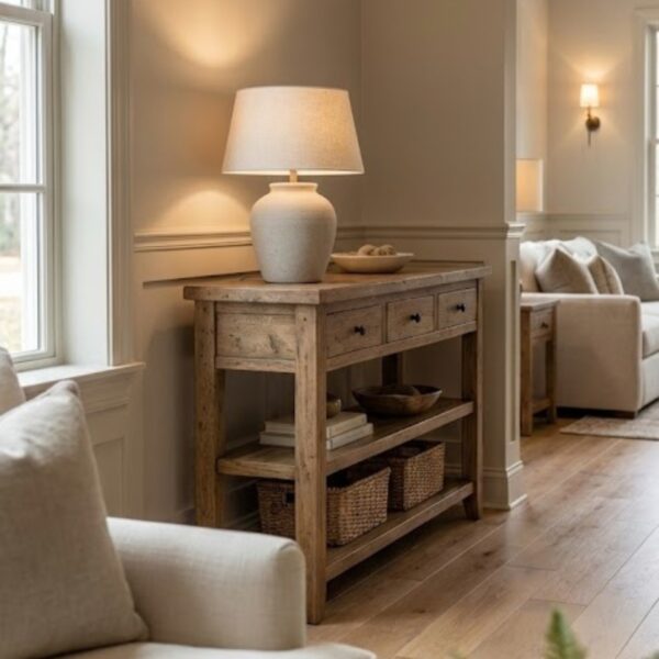 Farmhouse Pine Console Table