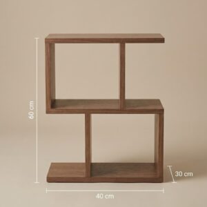 S-Shaped Geometric Pine Pedestal
