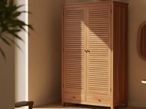 Classical Pine & Counter Wood Wardrobe