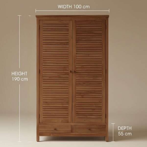 Classical Pine & Counter Wood Wardrobe