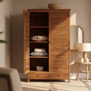 Classical Pine & Counter Wood Wardrobe