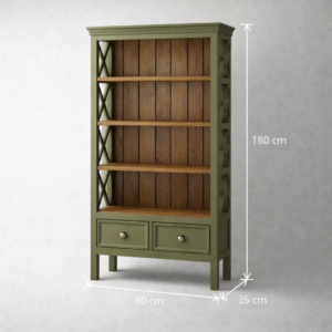 Solid Wood Open Shelf Cabinet