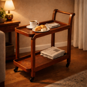 Solid Wood Serving Trolley