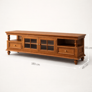 Wooden TV Console02 Handcrafted Wooden TV Unit