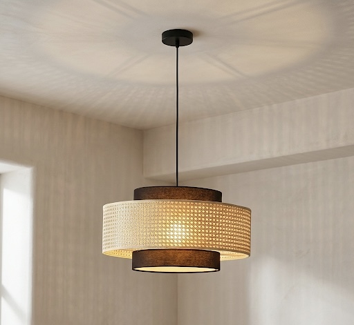 Handcrafted rattan pendant lamp