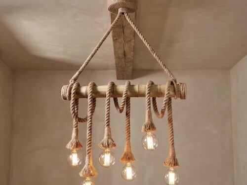 Rope Wheel Chandelier