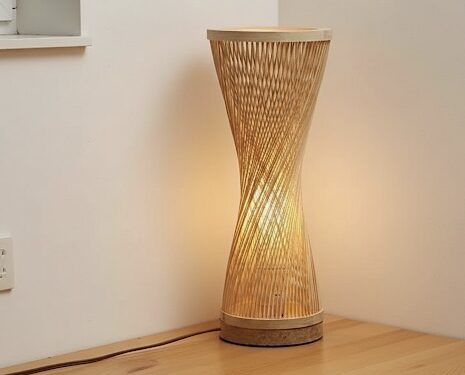 image00029 Woven rattan hourglass lamp