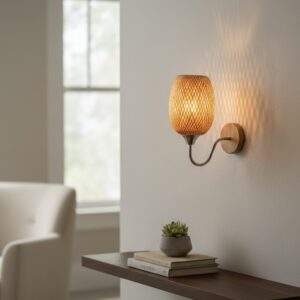 Rustic Woven Wall Sconce Light