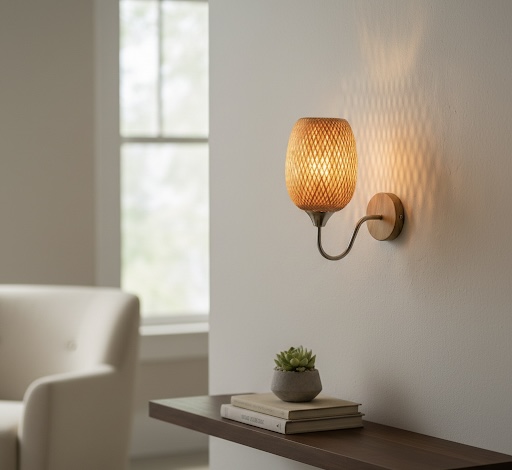 Rustic Woven Wall Sconce Light