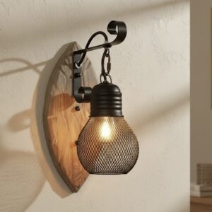 Rustic lantern with metal accents