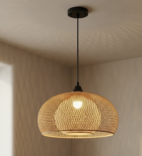 image00048 Woven rattan pendant lamp