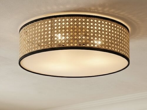 Rustic Rattan Ceiling Light