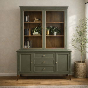 Handcrafted Wooden Display Cabinet