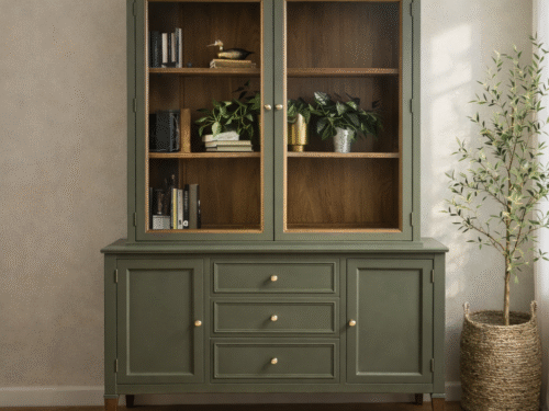 Handcrafted Wooden Display Cabinet