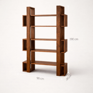 Handcrafted Wooden Display Shelf