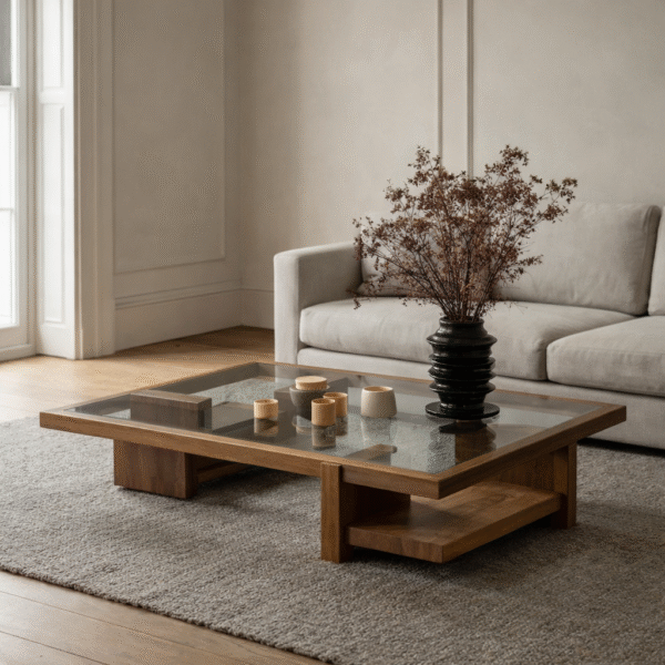 wooden_coffeetable03 Wood & Glass Low Coffee Table