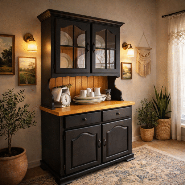 wooden_hutch.cabinet Handcrafted Wooden Display Cabinet