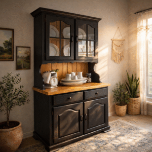 wooden_hutch.cabinet01 Handcrafted Wooden Display Cabinet