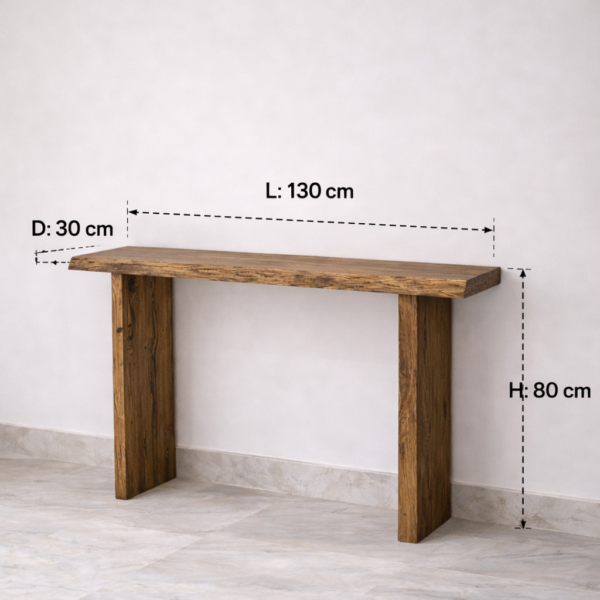 Live-Edge Minimalist Console