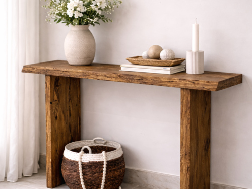 Live-Edge Minimalist Console