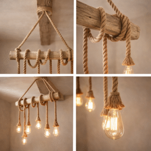 Rope Wheel Chandelier