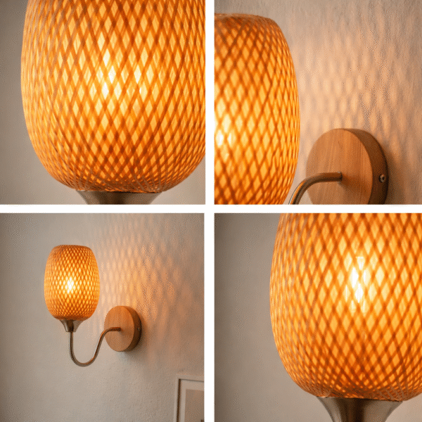 Rustic Woven Wall Sconce Light