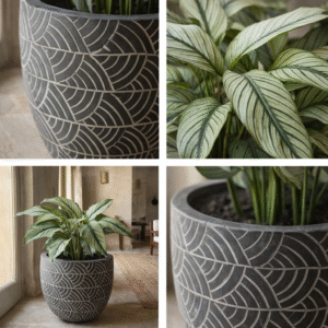 Patterned Ceramic Planter