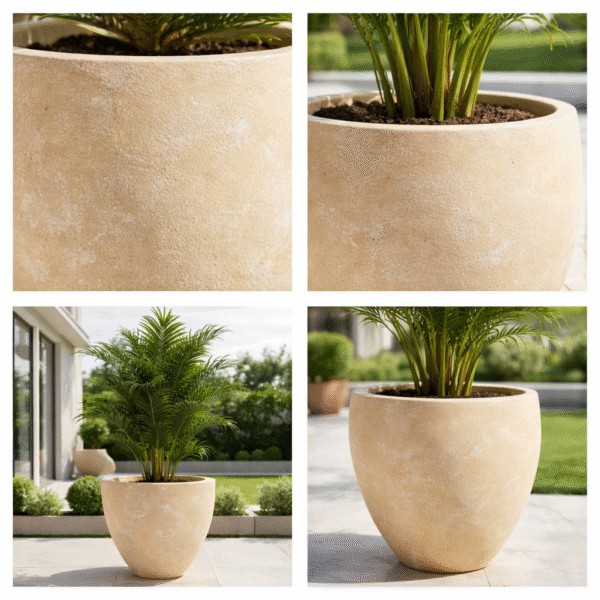 Smooth Ceramic Outdoor Pot
