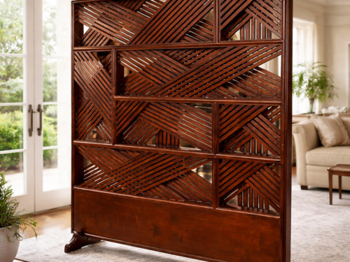 Artisanal Geometric Room Divider