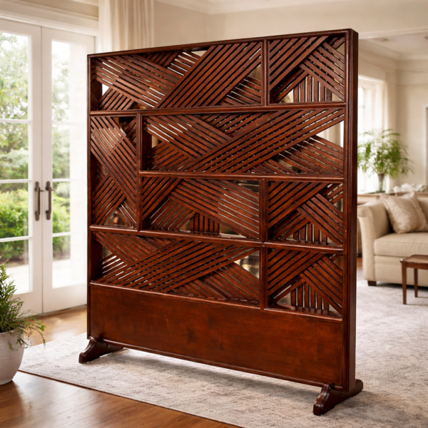 Artisanal Geometric Room Divider