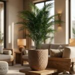 Textured ceramic planter
