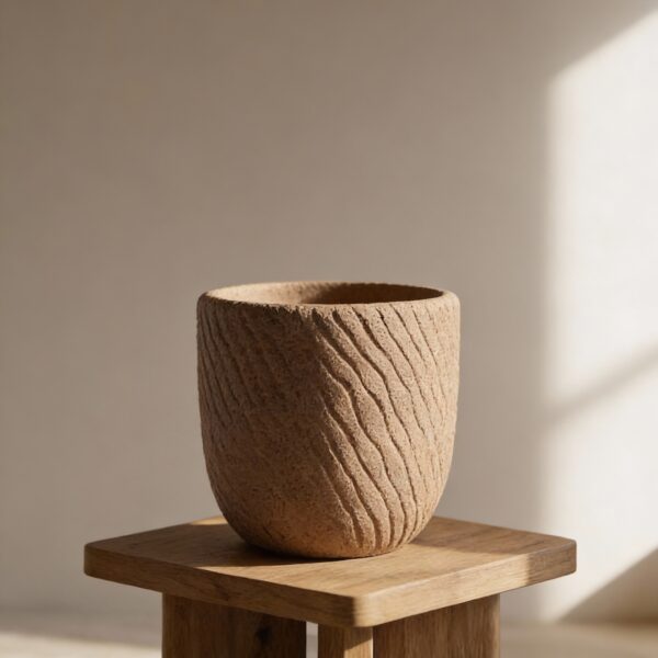 pot_02 Textured ceramic planter