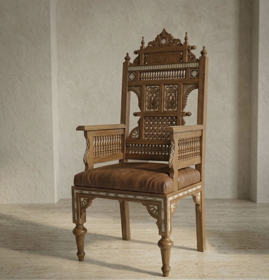 IMG_6787 Handcrafted Arabesque Armchair - Image 1