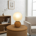 Modern Wooden Globe Lamp