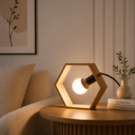 Minimalist Geometric Timber Lamps