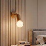 Modern Scandinavian Wooden Wall Light